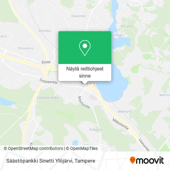 Säästöpankki Sinetti Ylöjärvi kartta