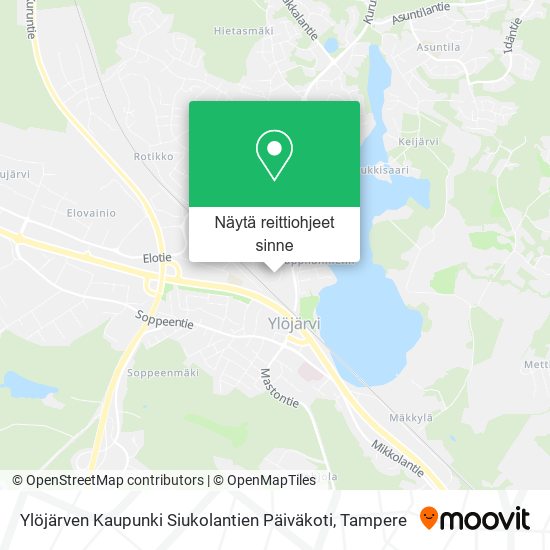 Ylöjärven Kaupunki Siukolantien Päiväkoti kartta