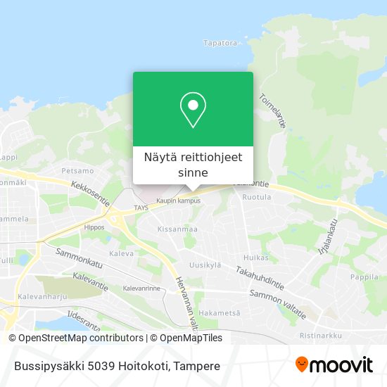 Bussipysäkki 5039 Hoitokoti kartta