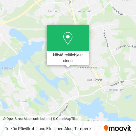 Telkän Päiväkoti Lanu Eteläinen Alue kartta
