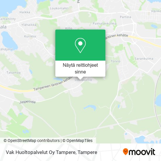 Vak Huoltopalvelut Oy Tampere kartta