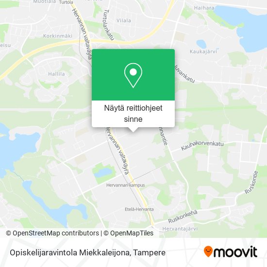 Opiskelijaravintola Miekkaleijona kartta