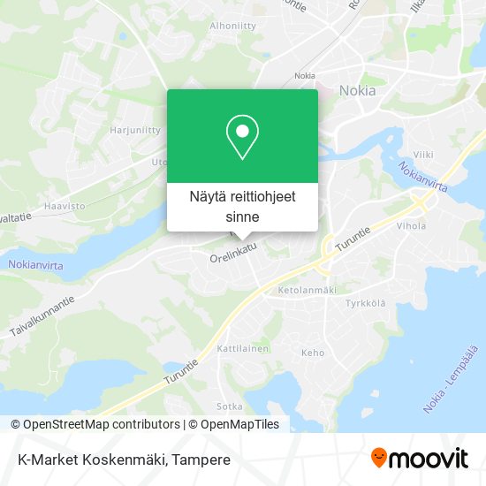 K-Market Koskenmäki kartta