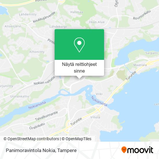 Panimoravintola Nokia kartta
