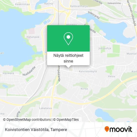 Koivistontien Väistötila kartta