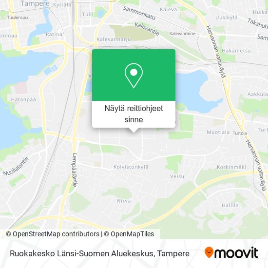 Ruokakesko Länsi-Suomen Aluekeskus kartta