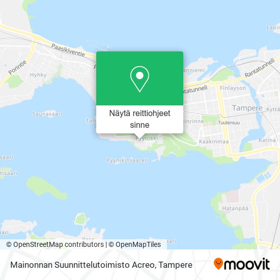 Mainonnan Suunnittelutoimisto Acreo kartta
