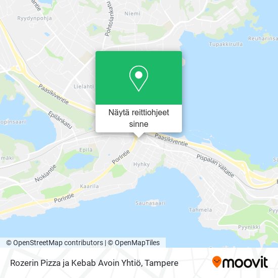 Rozerin Pizza ja Kebab Avoin Yhtiö kartta