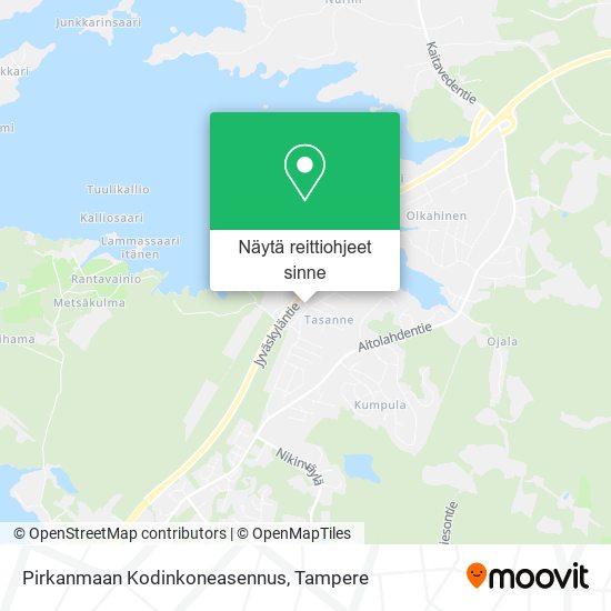 Pirkanmaan Kodinkoneasennus kartta