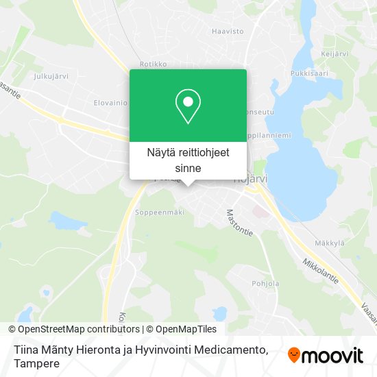 Tiina Mãnty Hieronta ja Hyvinvointi Medicamento kartta