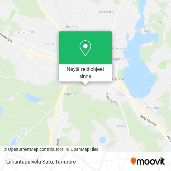 Liikuntapalvelu Satu kartta