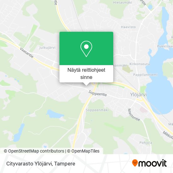 Cityvarasto Ylöjärvi kartta