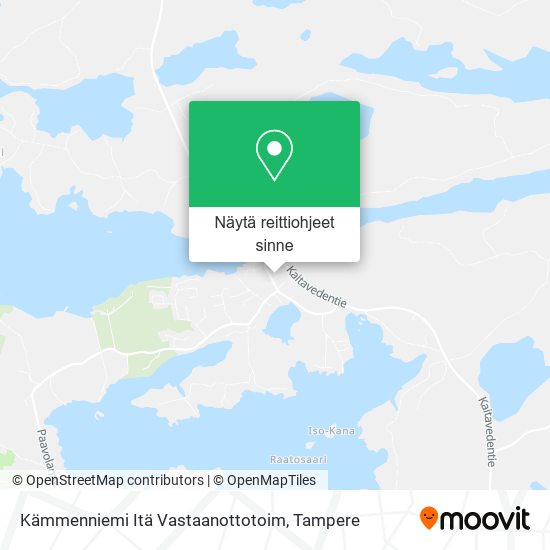 Kämmenniemi Itä Vastaanottotoim kartta