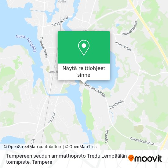 Tampereen seudun ammattiopisto Tredu Lempäälän toimipiste kartta