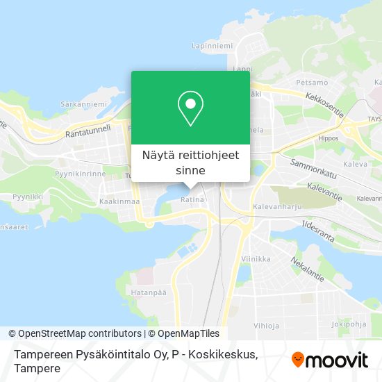 Tampereen Pysäköintitalo Oy, P - Koskikeskus kartta