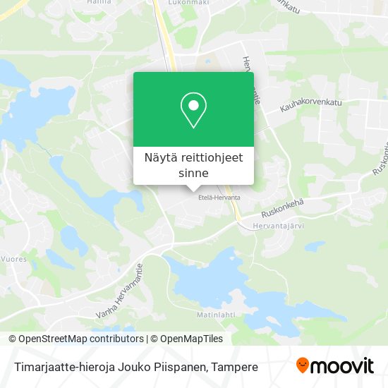 Timarjaatte-hieroja Jouko Piispanen kartta