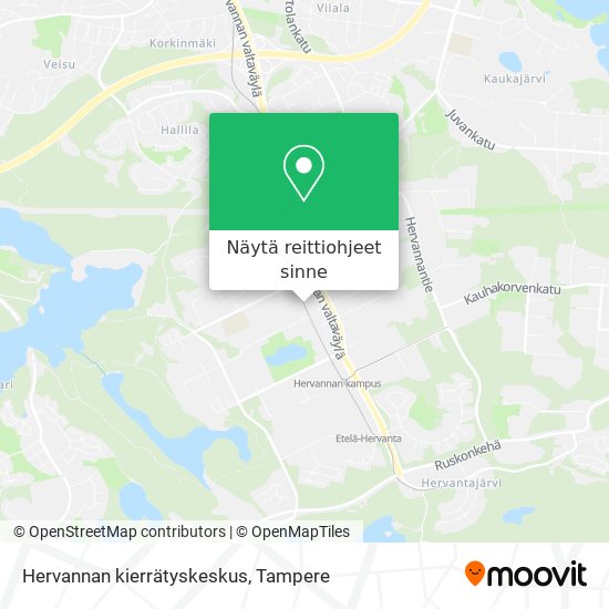 Hervannan kierrätyskeskus kartta