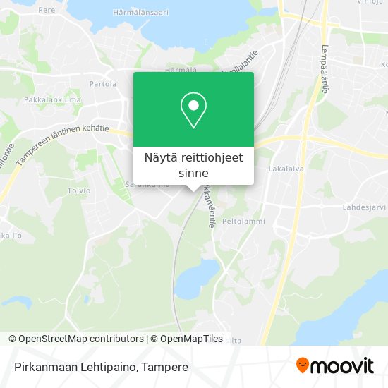 Kuinka päästä kohteeseen Pirkanmaan Lehtipaino paikassa Tampere  kulkuvälineellä Bussi tai Raitiovaunu?