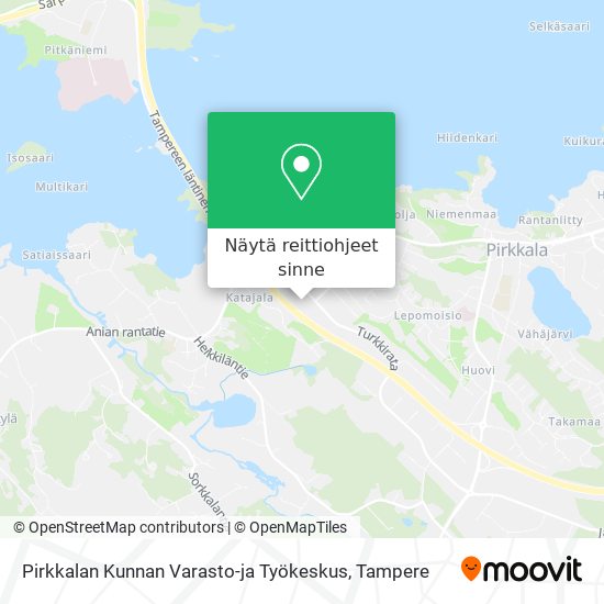 Pirkkalan Kunnan Varasto-ja Työkeskus kartta