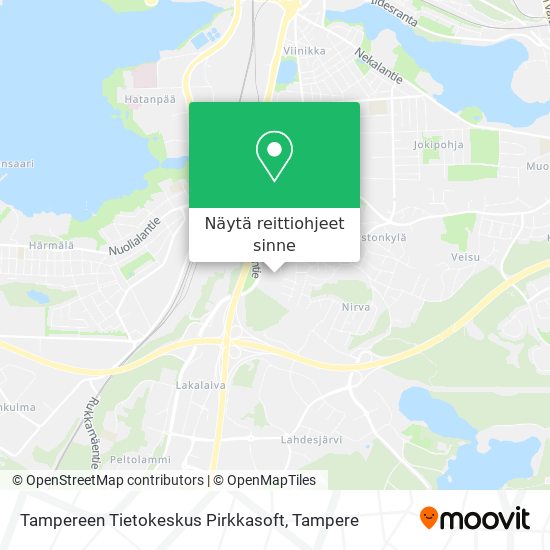 Tampereen Tietokeskus Pirkkasoft kartta