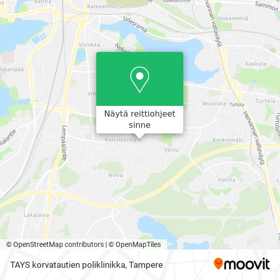 TAYS korvatautien poliklinikka kartta