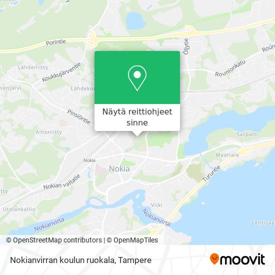 Nokianvirran koulun ruokala kartta