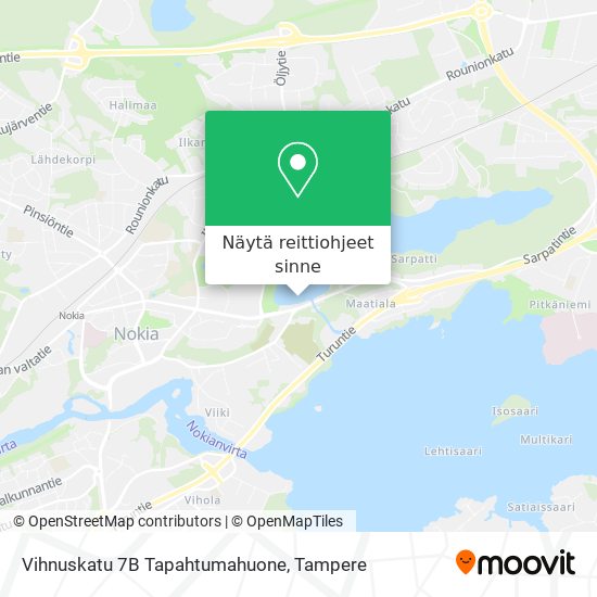 Vihnuskatu 7B Tapahtumahuone kartta