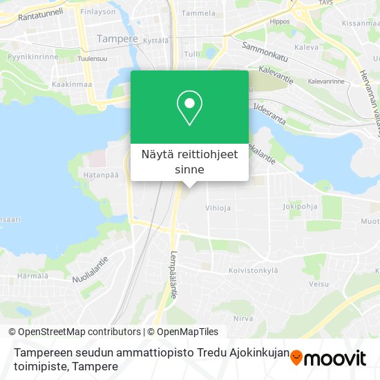 Tampereen seudun ammattiopisto Tredu Ajokinkujan toimipiste kartta