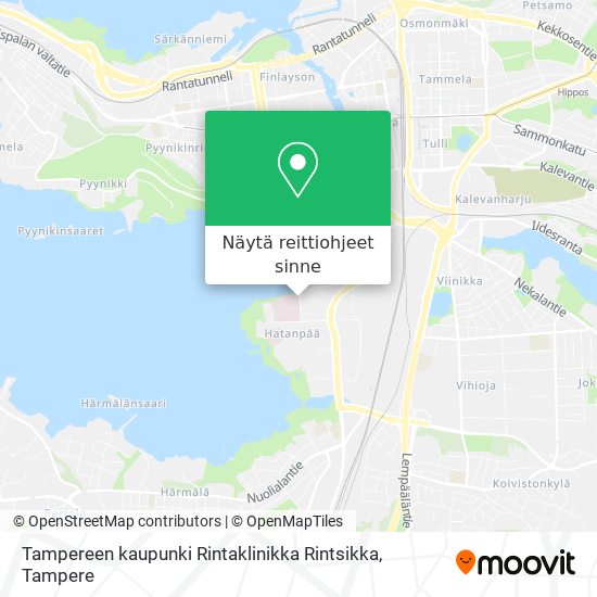 Tampereen kaupunki Rintaklinikka Rintsikka kartta