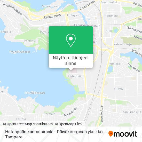 Hatanpään kantasairaala - Päiväkirurginen yksikkö kartta