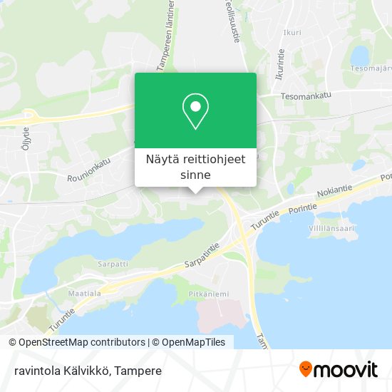 ravintola Kälvikkö kartta