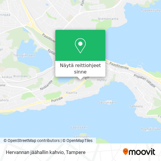 Hervannan jäähallin kahvio kartta