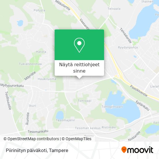 Piiriniityn päiväkoti kartta