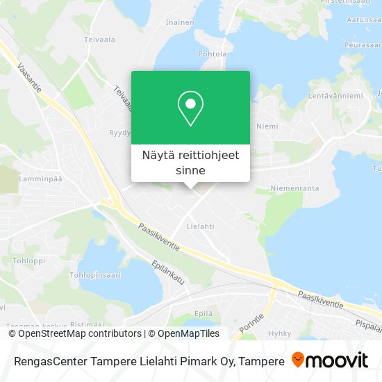 RengasCenter Tampere Lielahti Pimark Oy kartta
