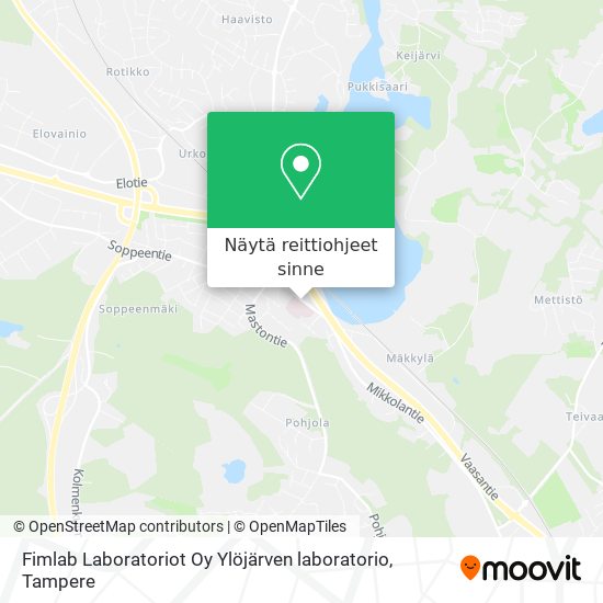 Kuinka päästä kohteeseen Fimlab Laboratoriot Oy Ylöjärven laboratorio  paikassa Ylöjärvi kulkuvälineellä Bussi?