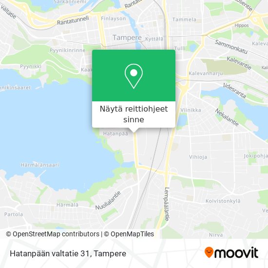 Hatanpään valtatie 31 kartta