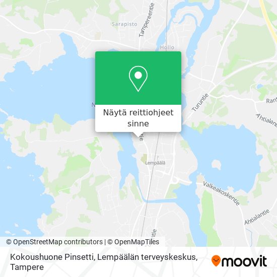 Kokoushuone Pinsetti, Lempäälän terveyskeskus kartta