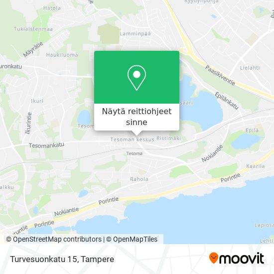 Turvesuonkatu 15 kartta