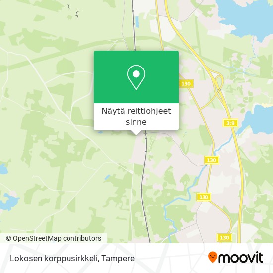 Lokosen korppusirkkeli kartta