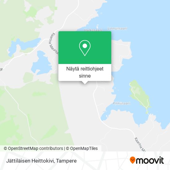 Jättiläisen Heittokivi kartta