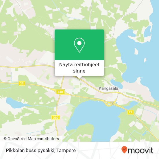 Pikkolan bussipysäkki kartta