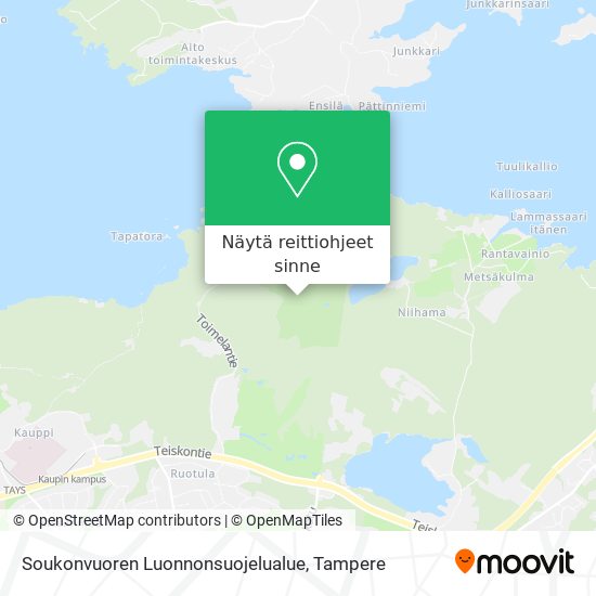 Soukonvuoren Luonnonsuojelualue kartta