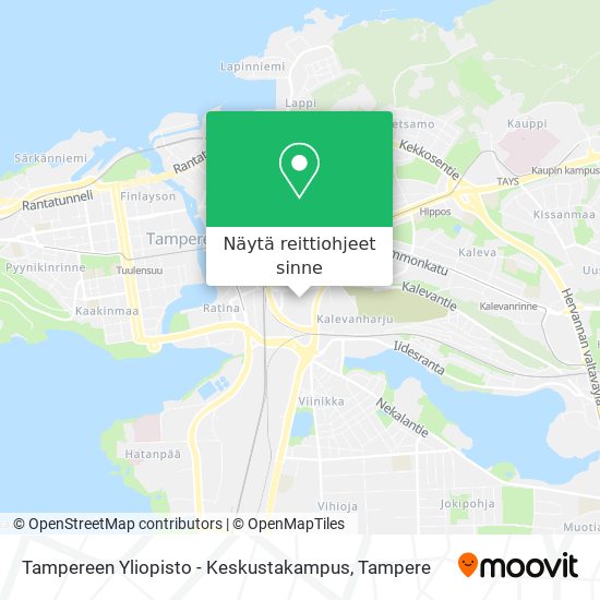 Tampereen Yliopisto - Keskustakampus kartta