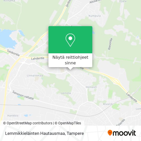 Lemmikkieläinten Hautausmaa kartta