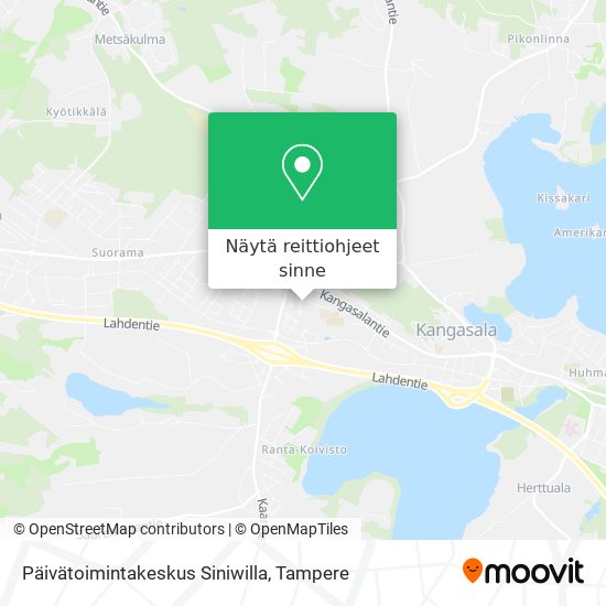 Päivätoimintakeskus Siniwilla kartta