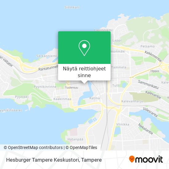 Hesburger Tampere Keskustori kartta