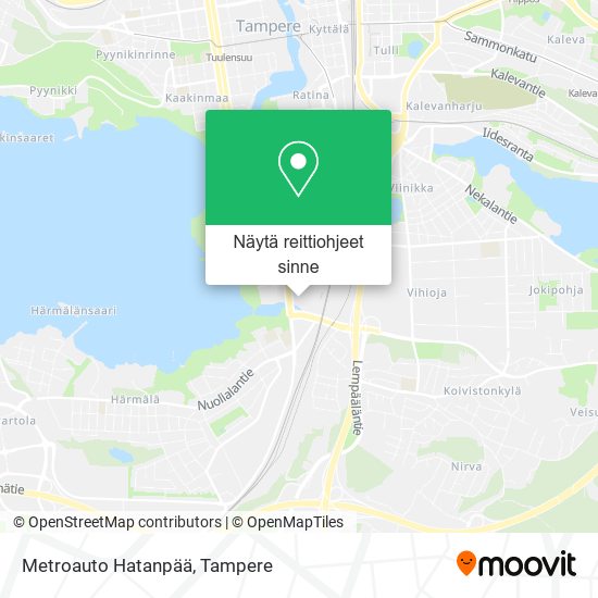 Metroauto Hatanpää kartta