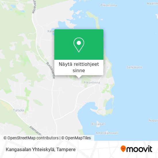 Kangasalan Yhteiskylä kartta