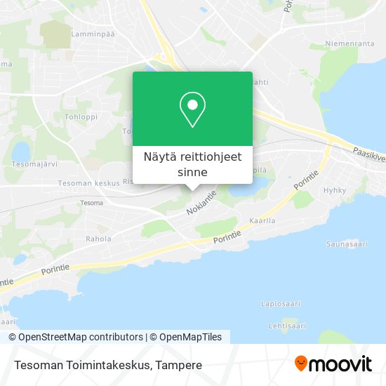 Tesoman Toimintakeskus kartta
