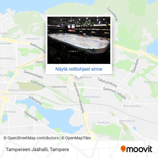 Tampereen Jäähalli kartta